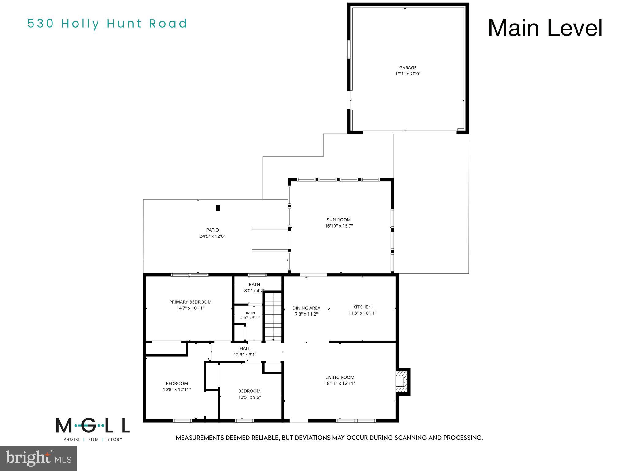 530 Holly Hunt Road Baltimore, MD 21220 - Photo 36 of 37 Main Level Floorplan