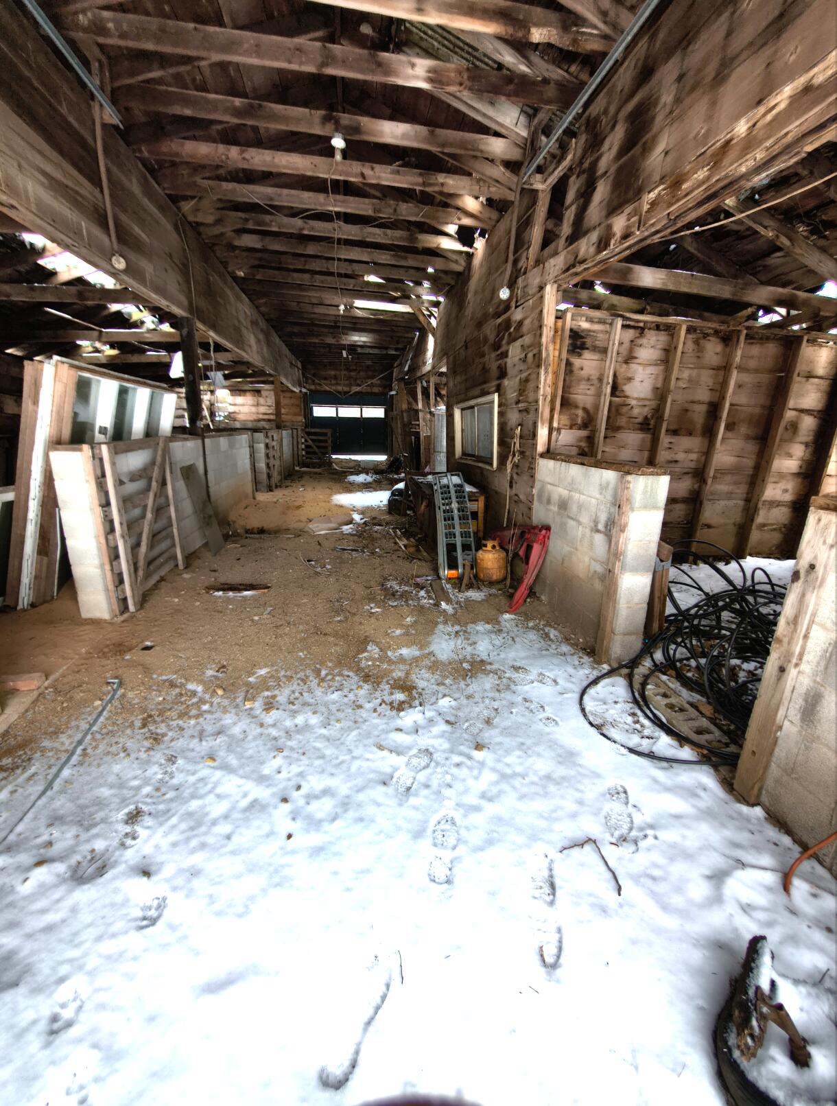 2240 South 350 East Knox, IN 46534 - Photo 92 of 103 a view of a garage with wooden floors