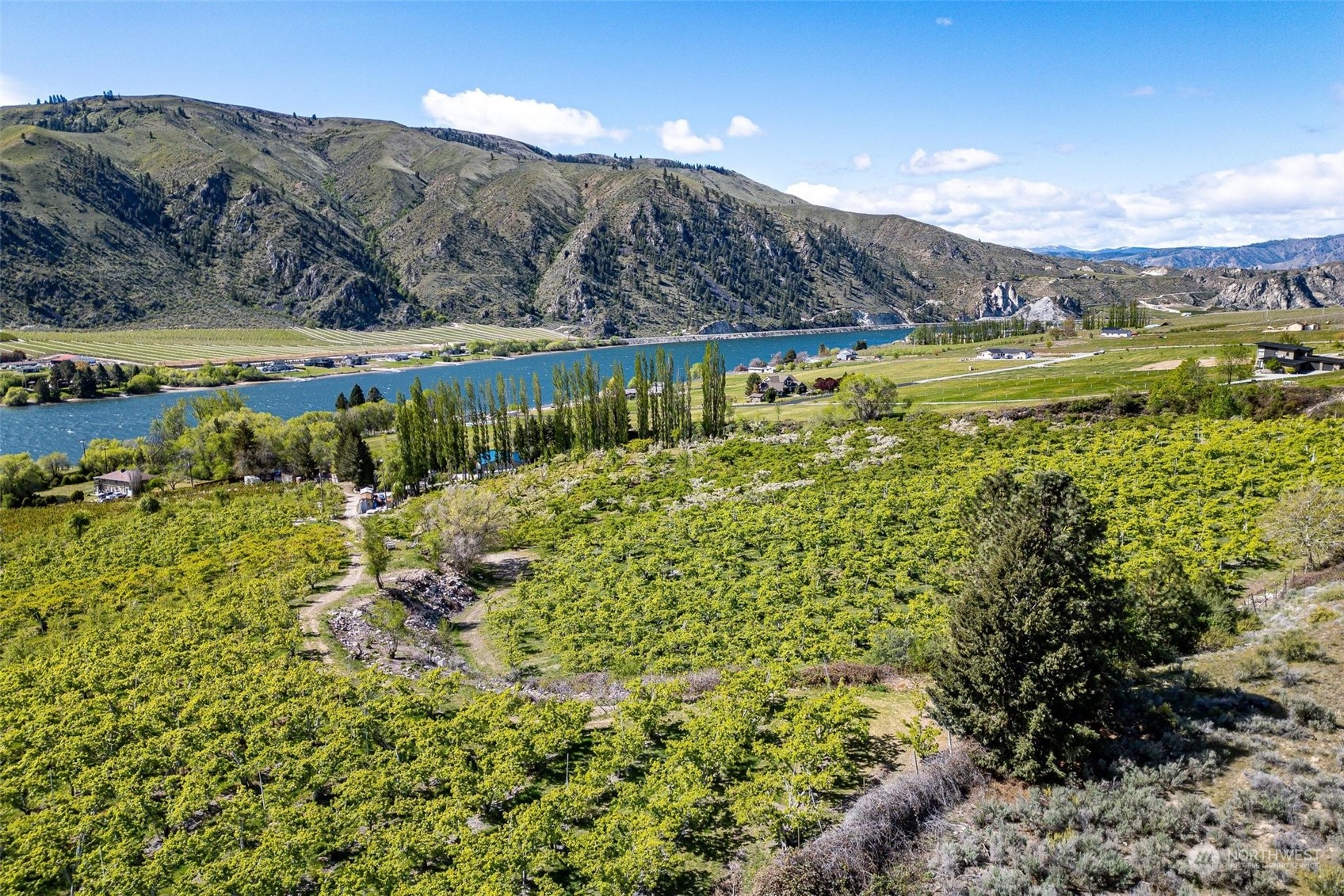3710 Stayman Flats Road Chelan, WA 98816 - Photo 27 of 40 a view of a water with a mountain in the background