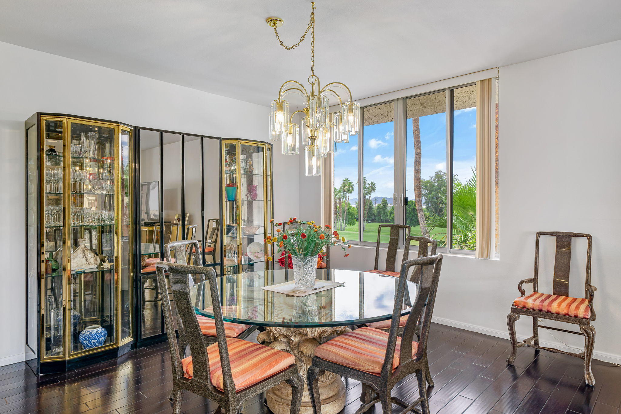 900 Island Drive, Unit 314 Rancho Mirage, CA 92270 - Photo 11 of 46 a view of a dining room with furniture window and outside view