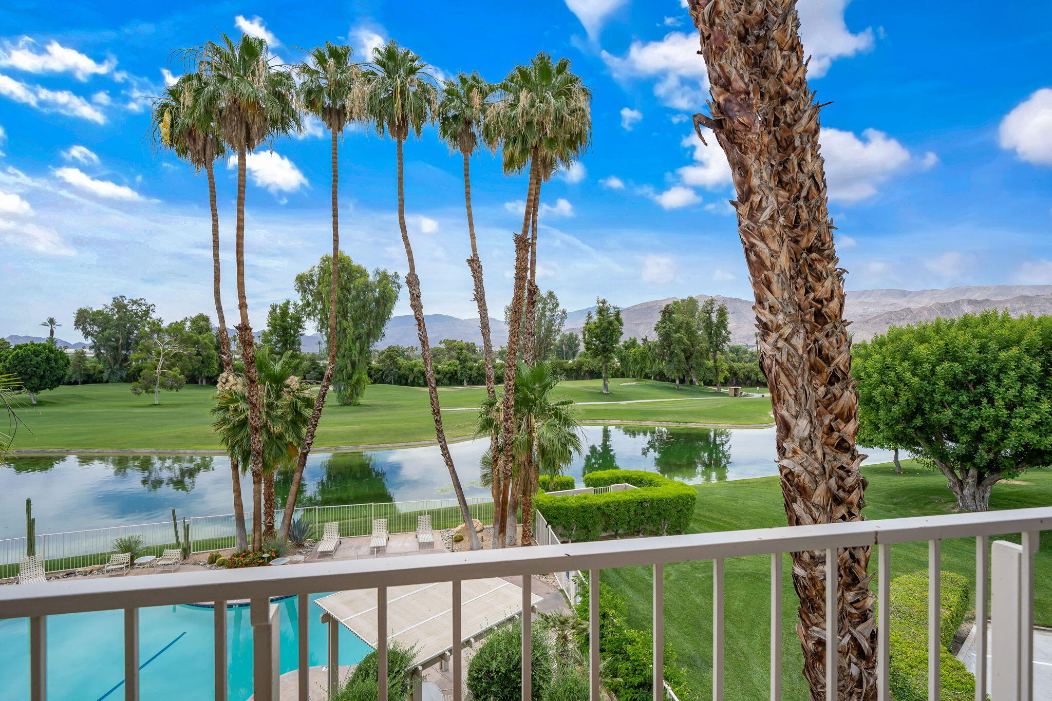 900 Island Drive, Unit 314 Rancho Mirage, CA 92270 - Photo 19 of 46 a view of a garden from a lake
