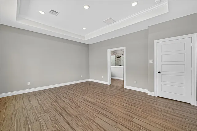 wooden floor in an empty room with wooden floor