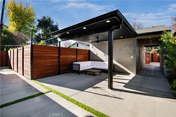 a view of outdoor space and deck