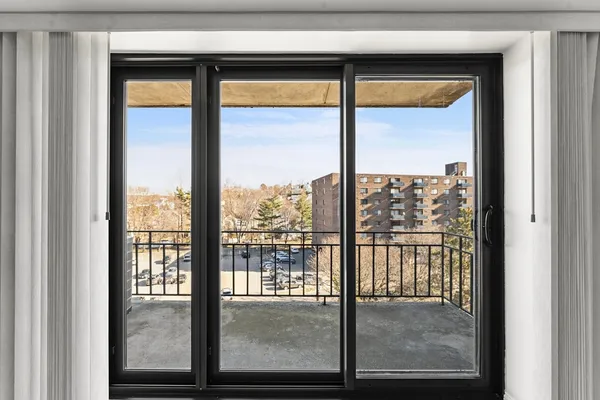 a view of city from balcony