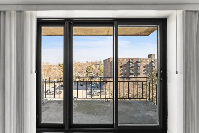 a view of city from balcony