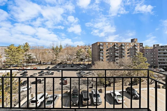 a view of city from balcony