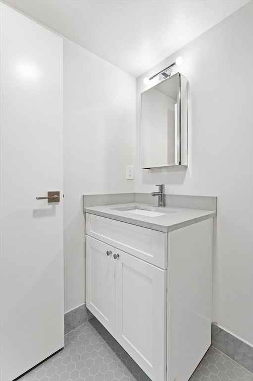 275 Main Street, Unit 205 Watertown, MA 02472 - Photo 26 of 42 a bathroom with a sink vanity and a mirror