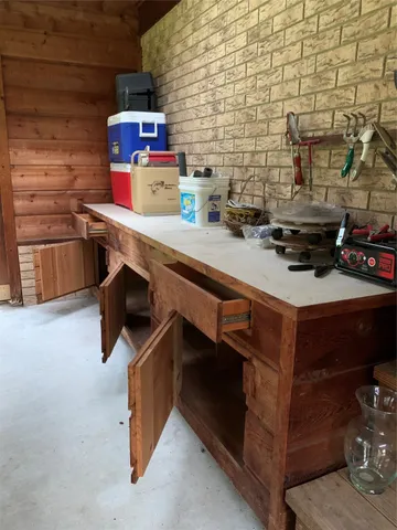 a room with storage and utility