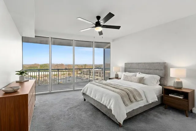 a view of balcony with city view