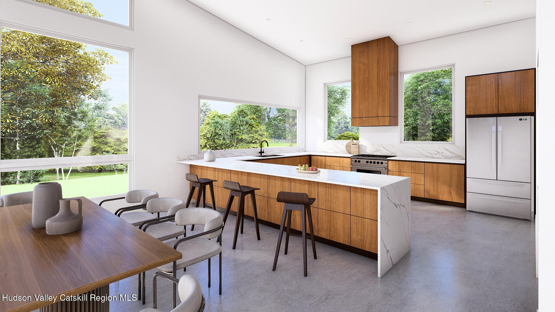 185 Stone Church Road Marbletown, NY 12401 - Photo 11 of 43 a view of a dining room with furniture window and outside view