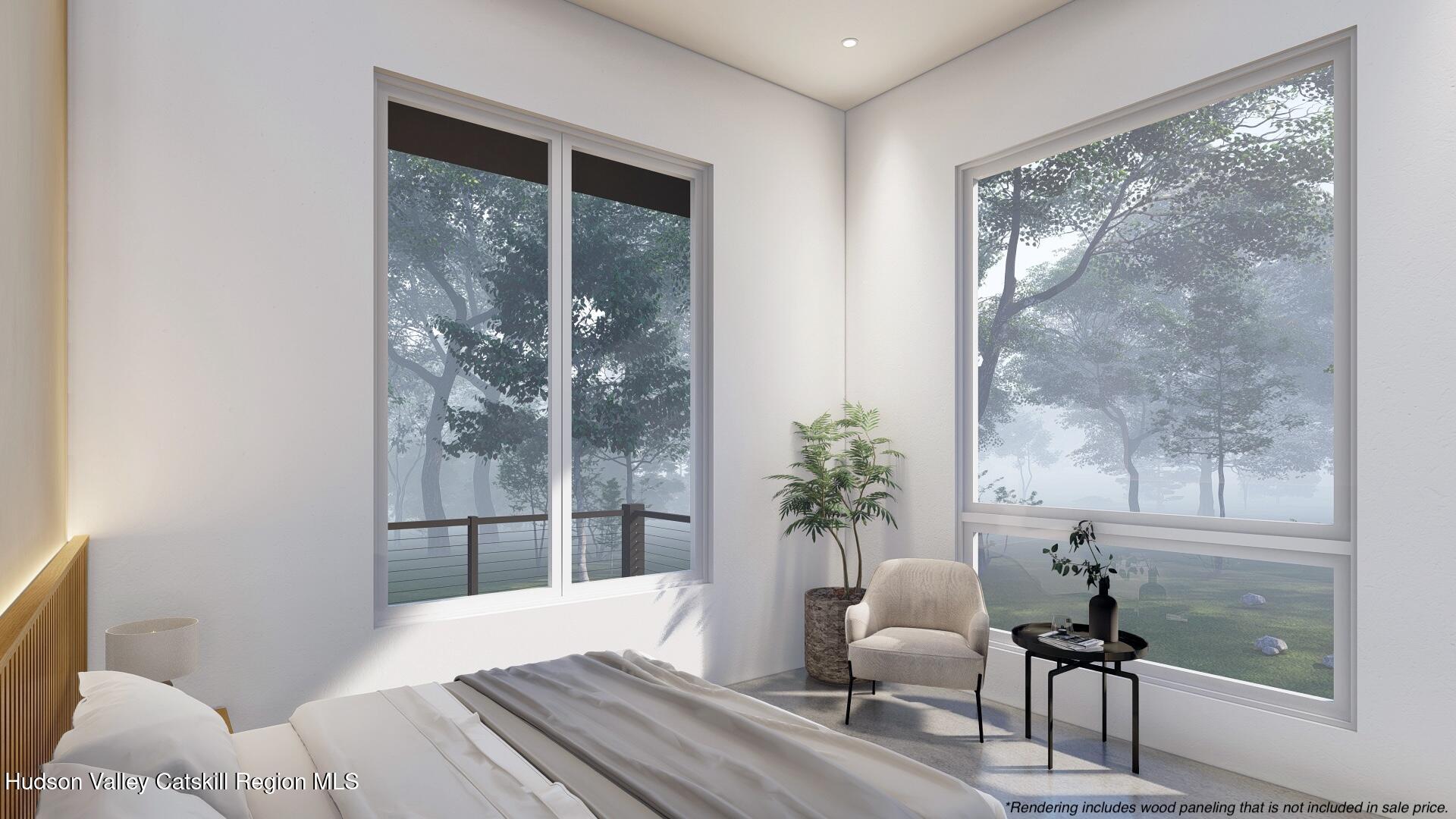 185 Stone Church Road Marbletown, NY 12401 - Photo 19 of 43 a bedroom with a bed and a large window