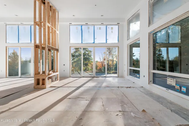 a view of a window in an empty room