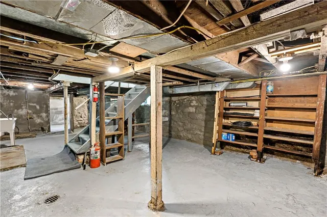 a view of storage and utility room