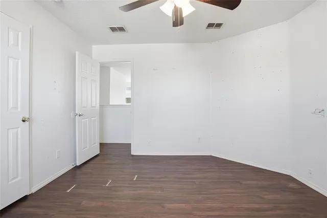 a view of small space with racks on the wall