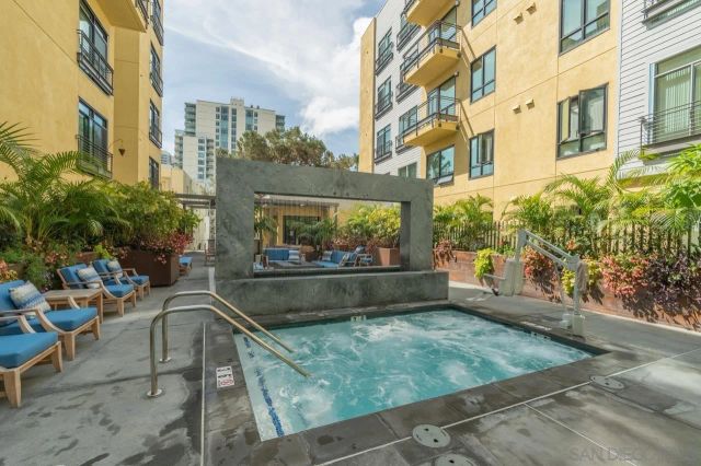 a view of building with yard