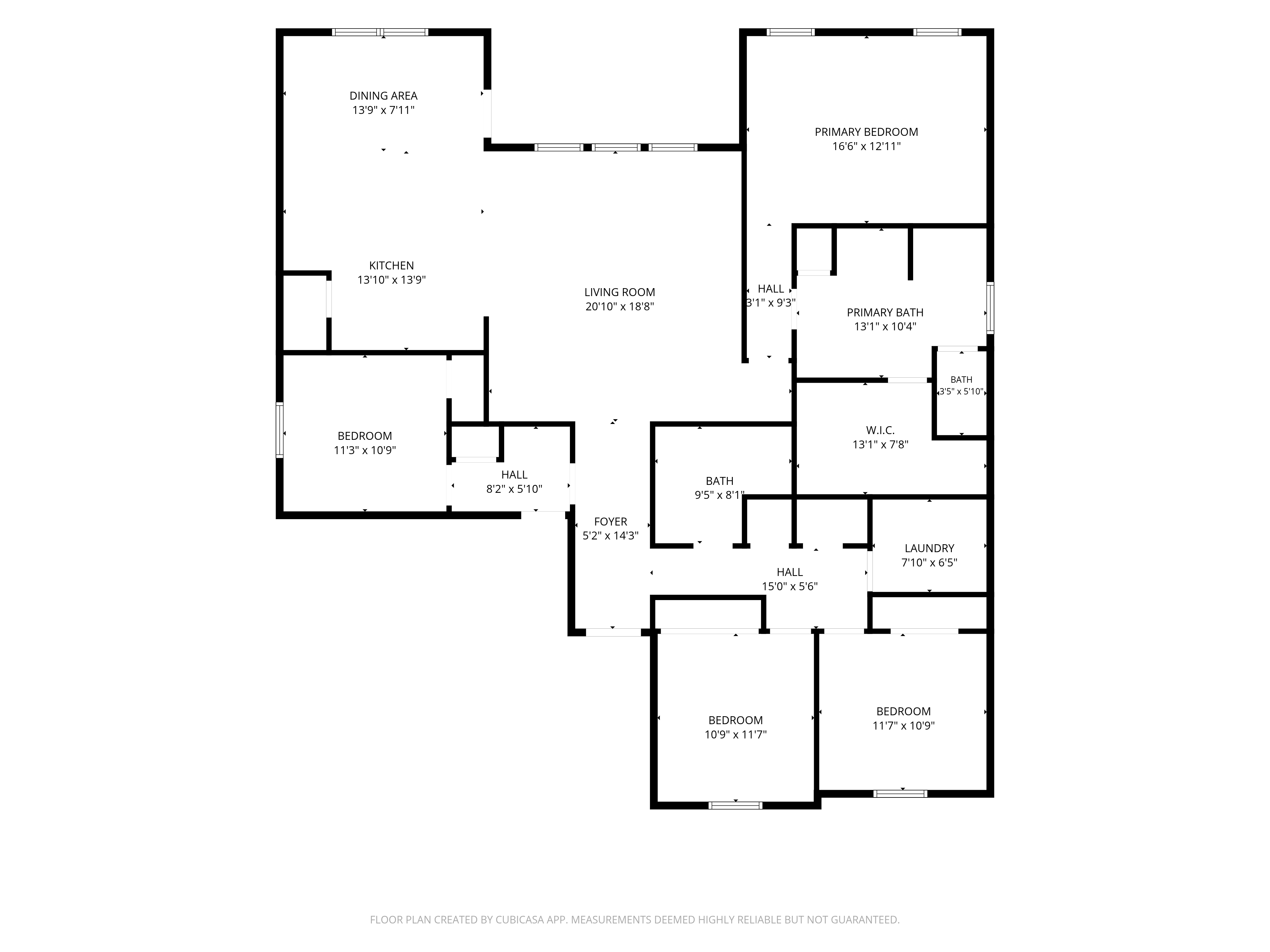 21783 Sedlack Road Silverhill, AL 36576 - Photo 43 of 43 Floor plan with measurements