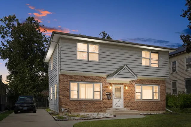a front view of a house