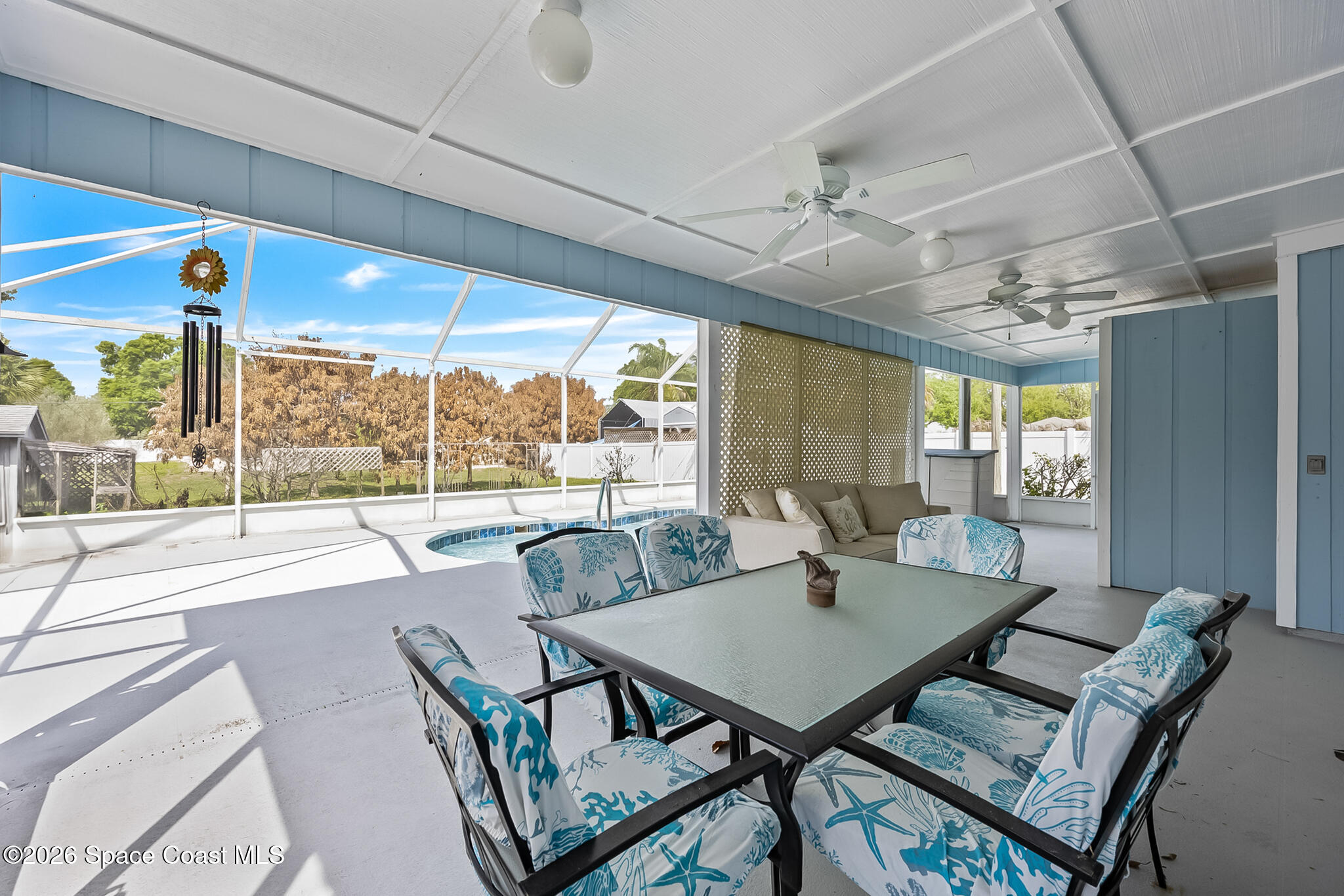 854 Dale Circle Sebastian, FL 32958 - Photo 25 of 31 a view of a dining room with furniture window and outside view