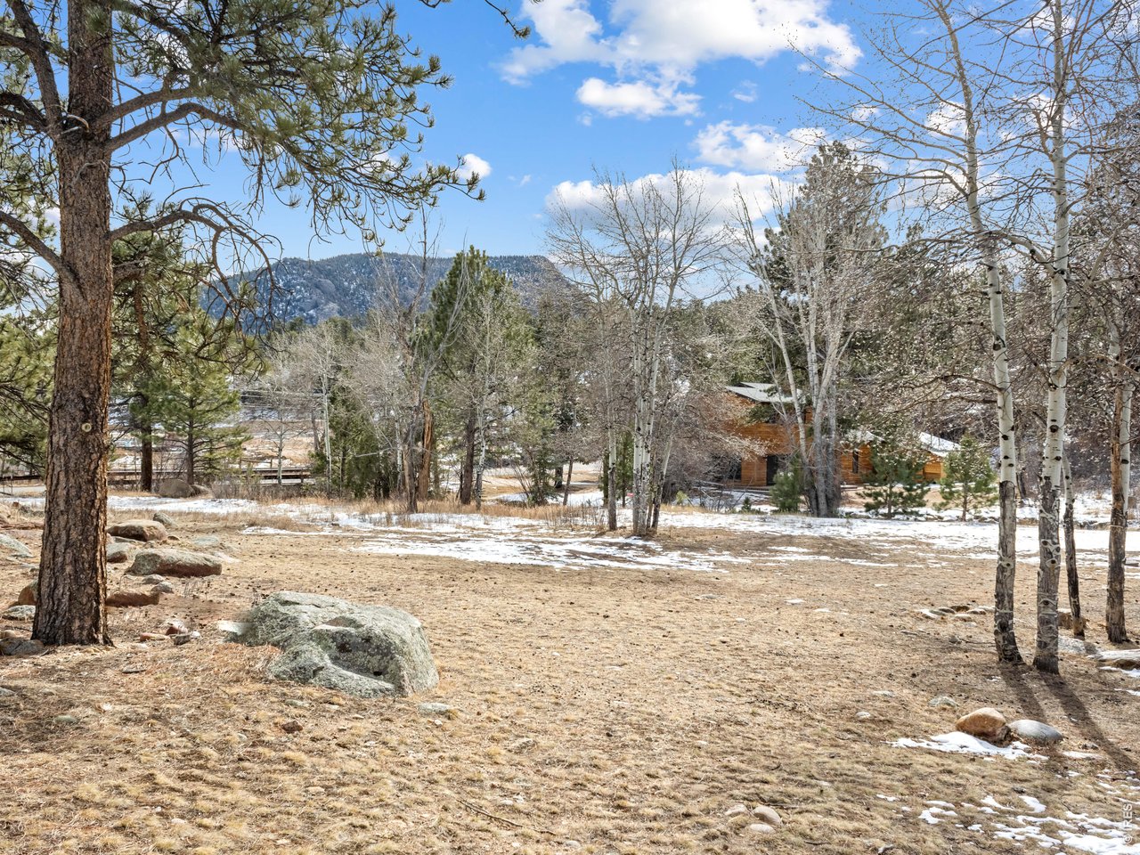 Old Ranger Drive Estes Park, CO 80517 - Photo 22 of 22 a view of a yard covered with snow in front of house