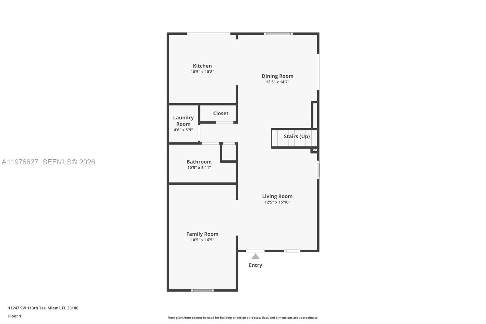 11747 Southwest 113th Terrace Miami, FL 33186 - Photo 45 of 46 a picture of a floor plan