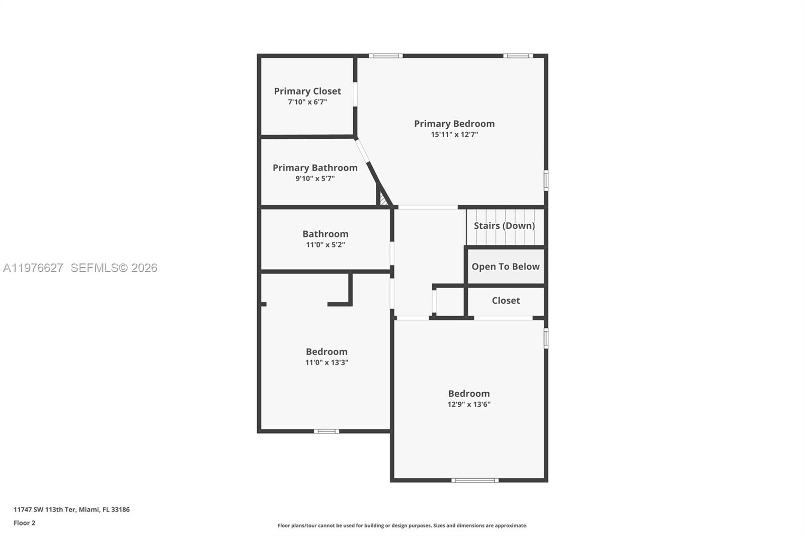 11747 Southwest 113th Terrace Miami, FL 33186 - Photo 46 of 46 a picture of a floor plan