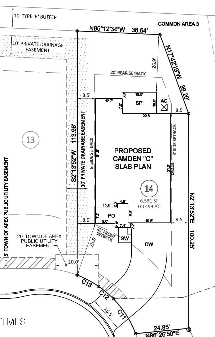 3291 Roundly Road New Hill, NC 27562 - Photo 3 of 30 HLH 14 Plot Plan_1