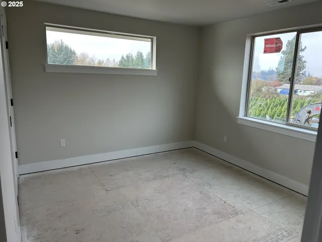 an empty room with a window