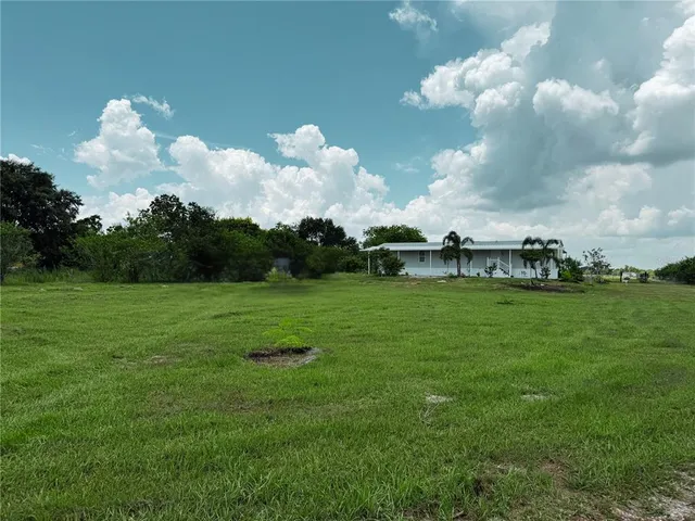 a view of a green yard