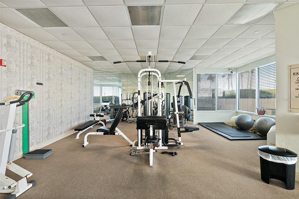 2937 South Atlantic Avenue, Unit 1907 Daytona Beach Shores, FL 32118 - Photo 44 of 55 a view of a room with gym equipment