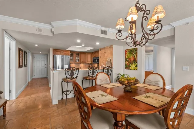 a view of a dining room and livingroom