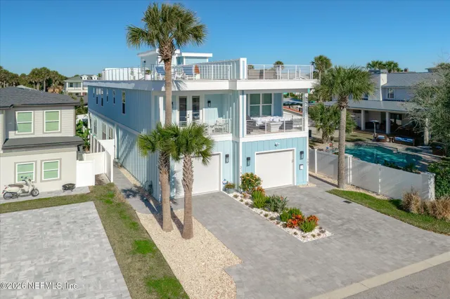 front view of a building with a yard