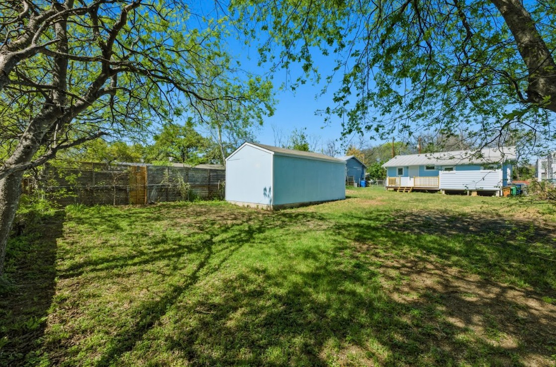 503 West Croslin Street Austin, TX 78752 - Photo 23 of 24 a backyard of a house with large trees and plants