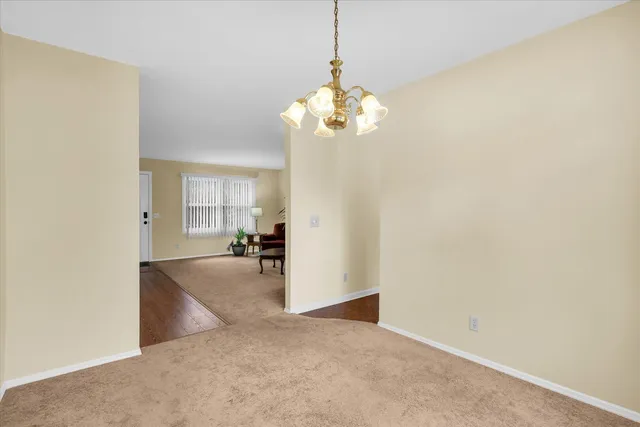 a view of livingroom with chandelier