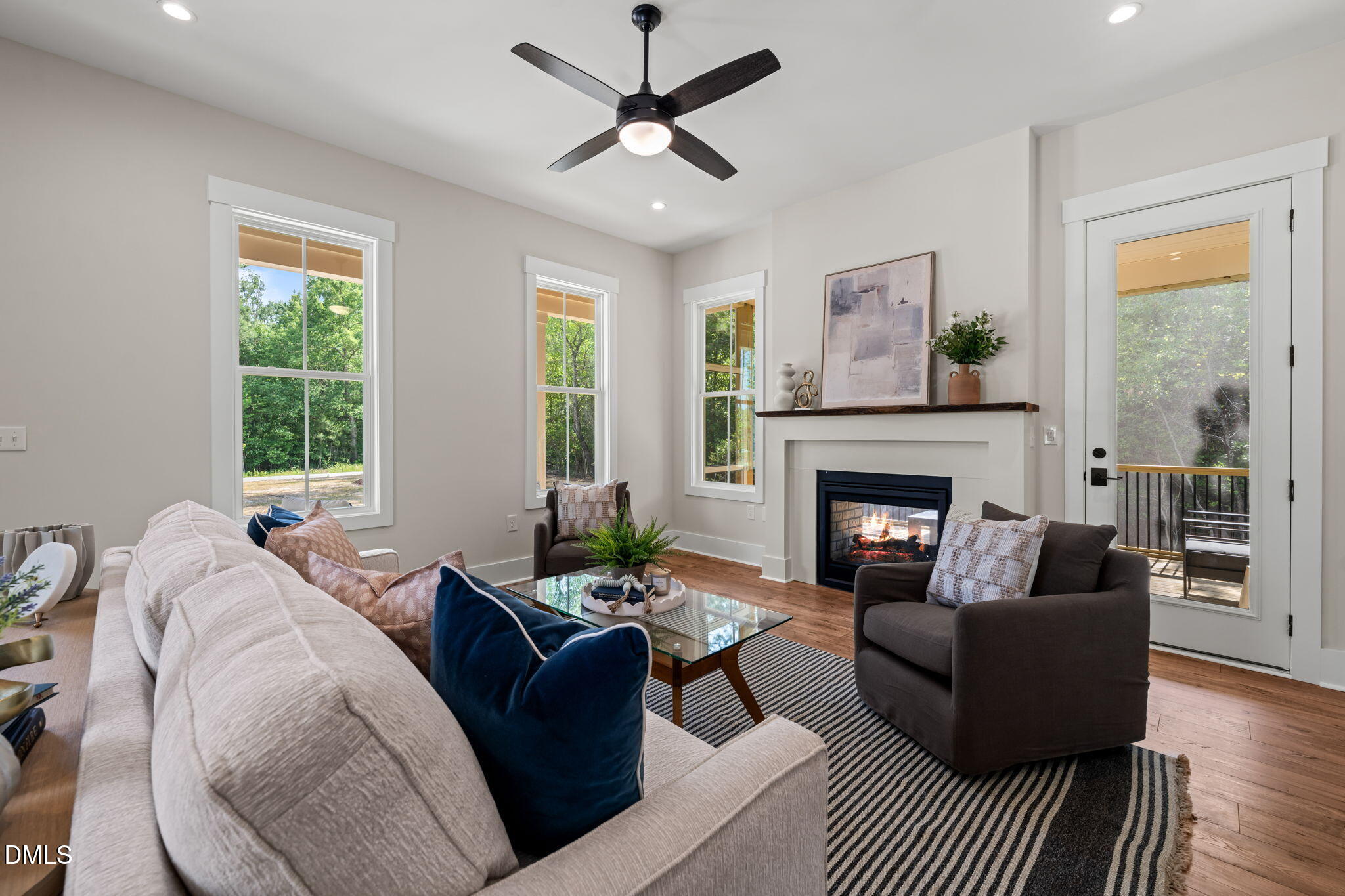 400 Pilot Ridge Road Zebulon, NC 27597 - Photo 8 of 51 a living room with furniture and a fireplace