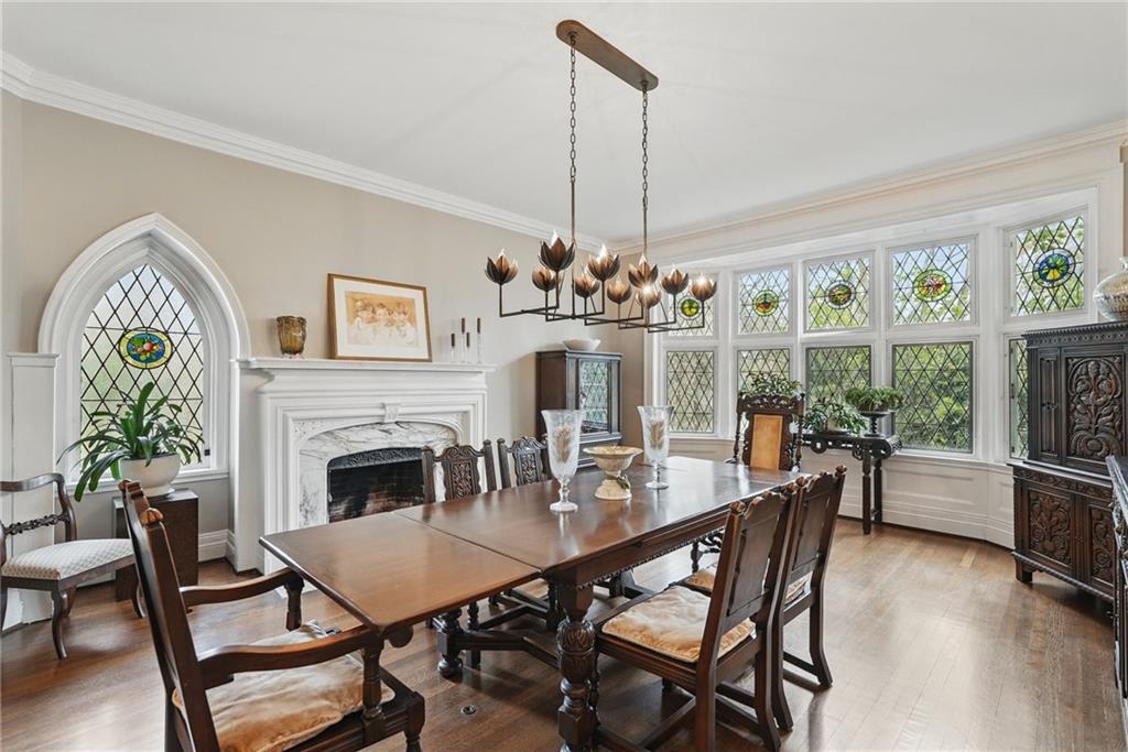 743 Chestnut Road Sewickley, PA 15143 - Photo 6 of 40 a view of a dining room with furniture window and wooden floor