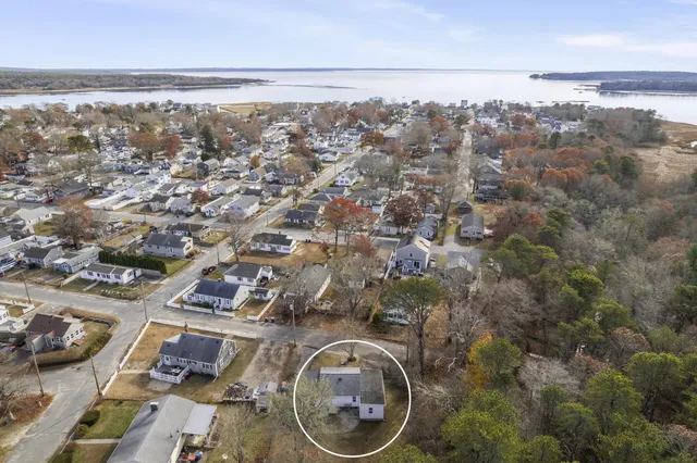 an aerial view of multiple house