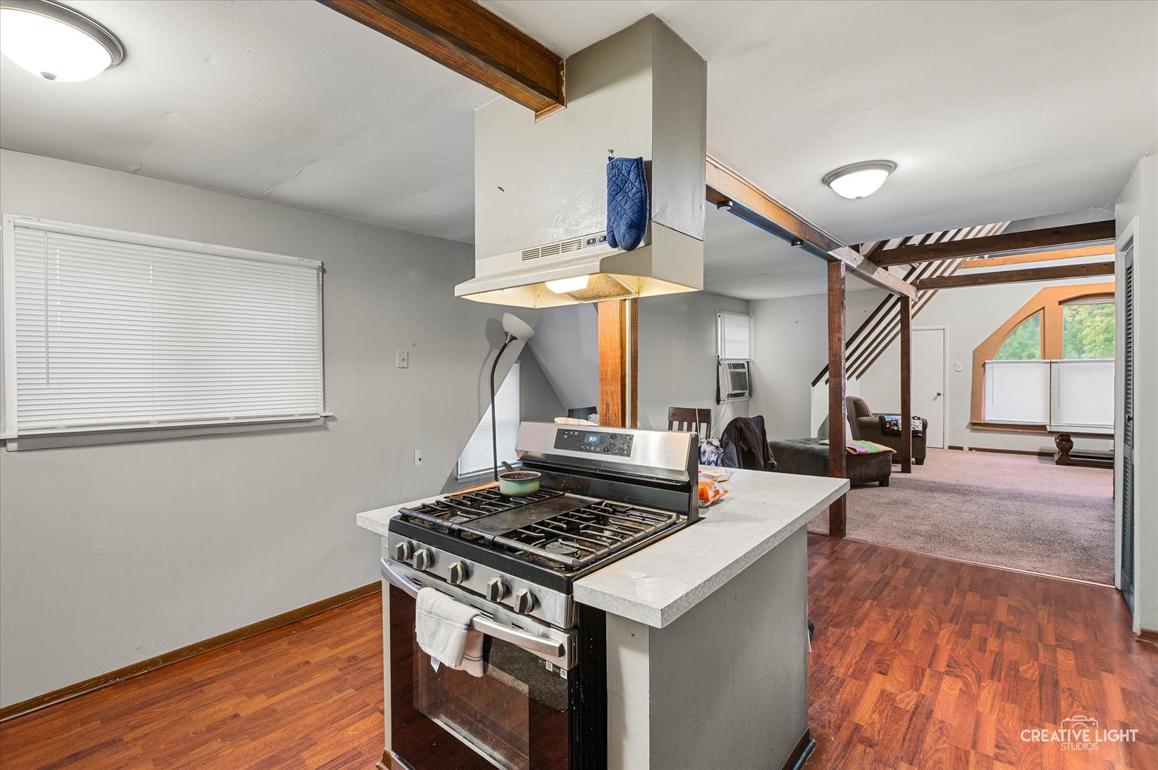 230 Comstock Street Joliet, IL 60436 - Photo 16 of 21 a kitchen with stainless steel appliances granite countertop a stove and a wooden floors
