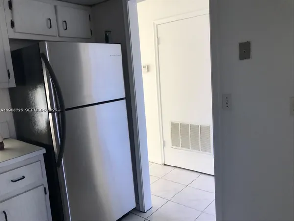 a view of a room with a small space