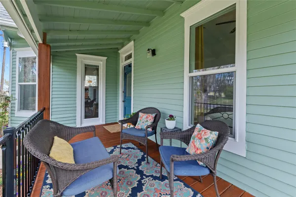 a outdoor living space with furniture