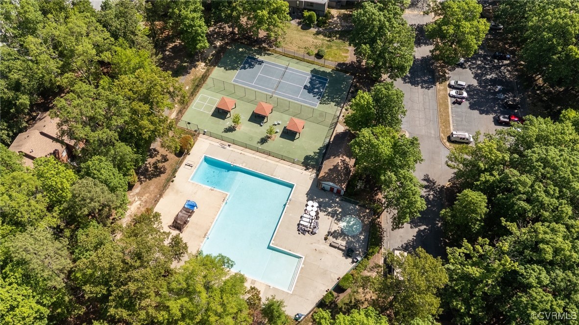 11905 West Briar Patch Drive Midlothian, VA 23113 - Photo 44 of 49 Aerial view of pool and clubhouse