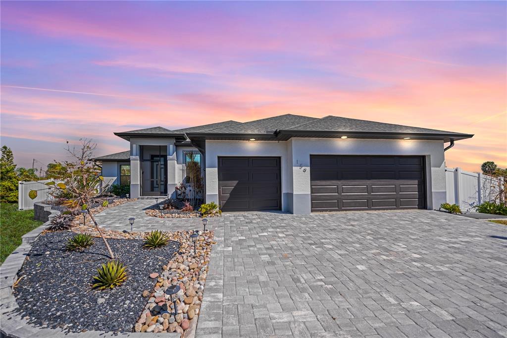 a view of a house with a patio