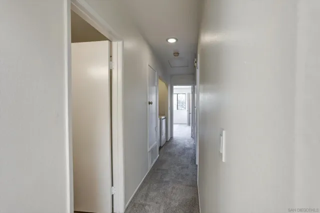 a view of a hallway with a elevator