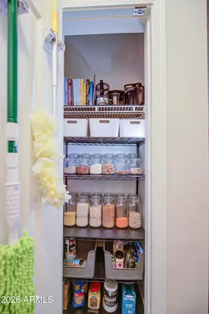 a front view of a room with book shelf