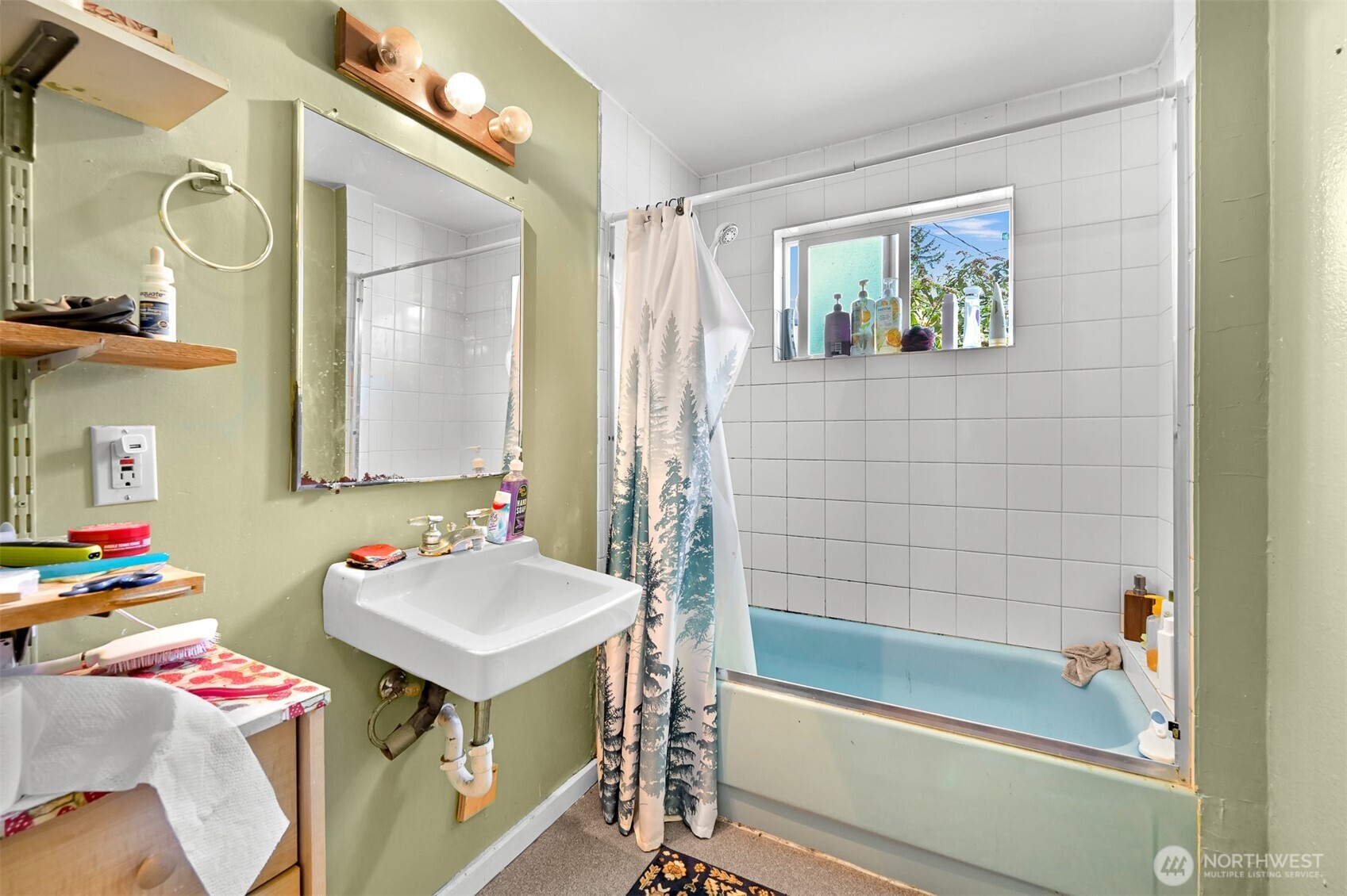 923 24th Street Bellingham, WA 98225 - Photo 16 of 38 a bathroom with a tub sink and a mirror
