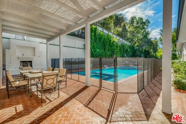 a view of outdoor space with seating space