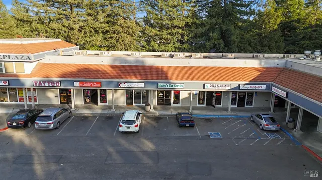 an aerial view of multiple house