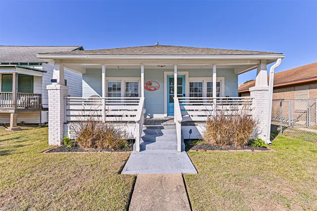 front view of a house with a porch