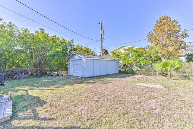 a backyard of a house