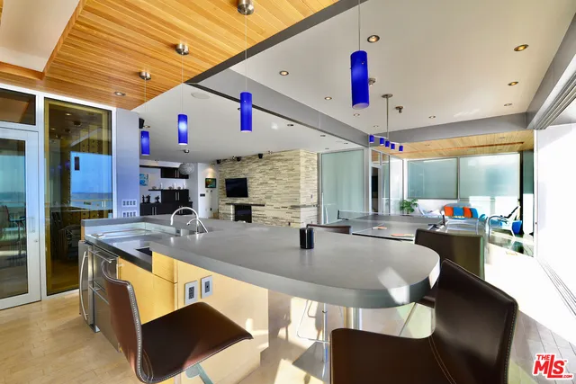 a bed room with a bed and furniture