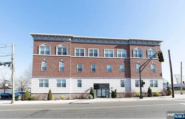 a front view of a building